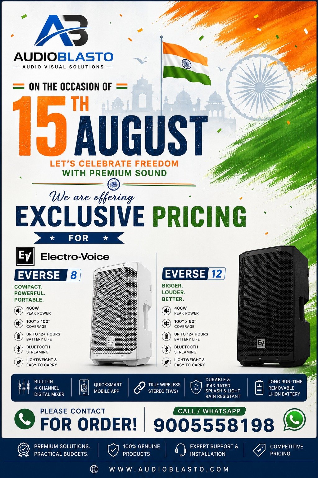 Electro-Voice Everse 8 and 12 Independence Day Offer